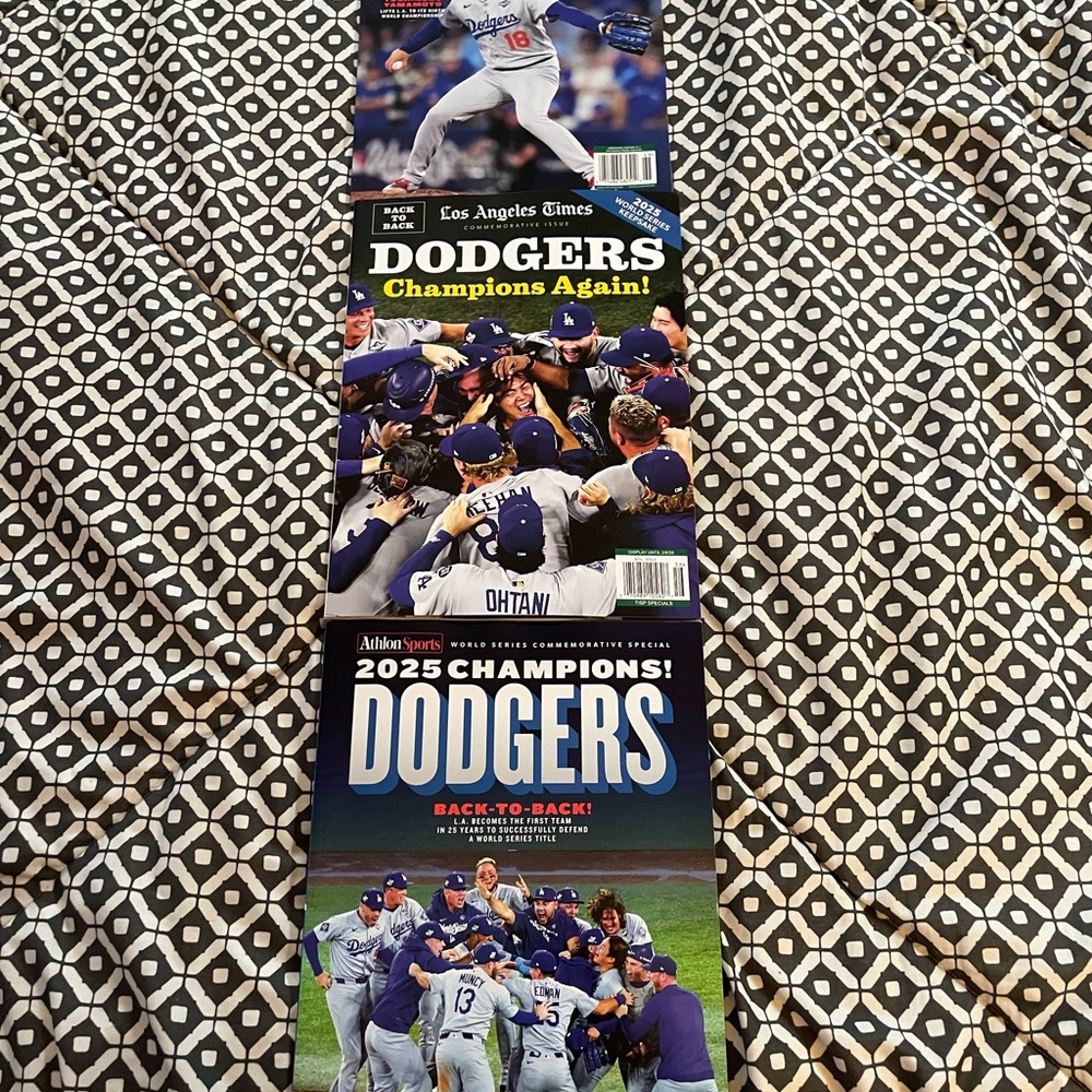 Los Angeles Dodgers Championship Magazines